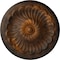 Ekena Millwork Flower Spiral Ceiling Medallion (Fits Canopies up to 2"), Hand-Painted Rust, 12 1/4"OD x 2 1/4"P CM12FLRUS - alternate 1